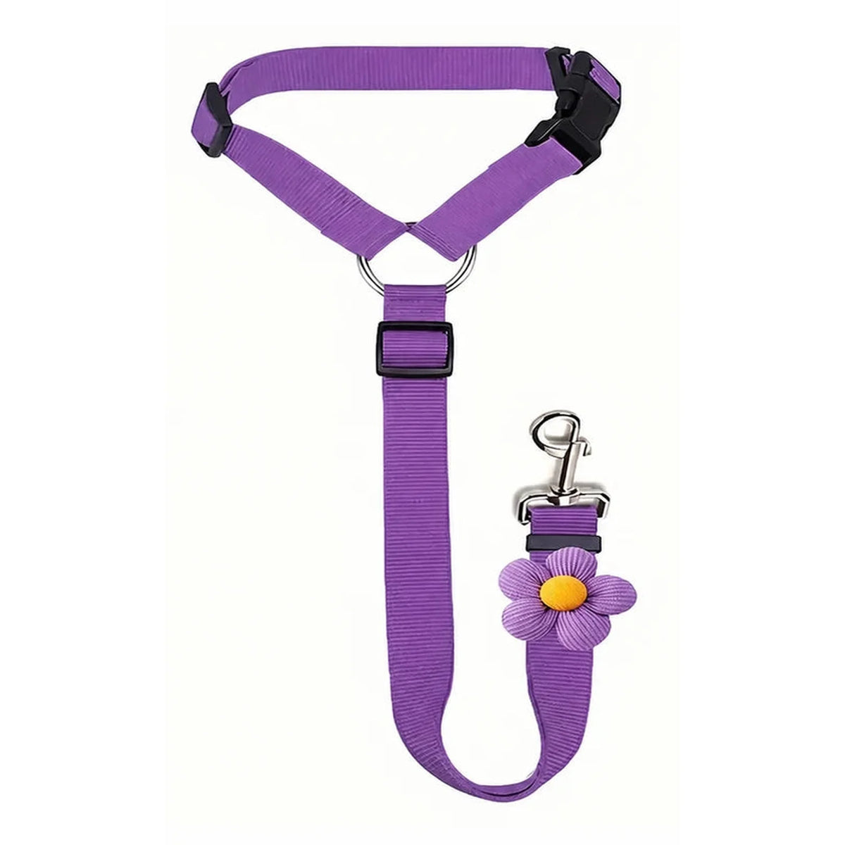 Attache chien voiture appuie-tête, coloris violet