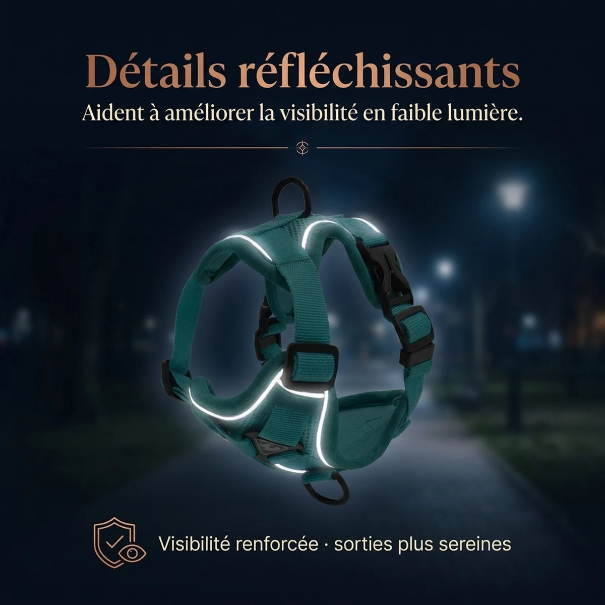 Harnais Chiot Doux Coloré - bandes reflechissantes v2