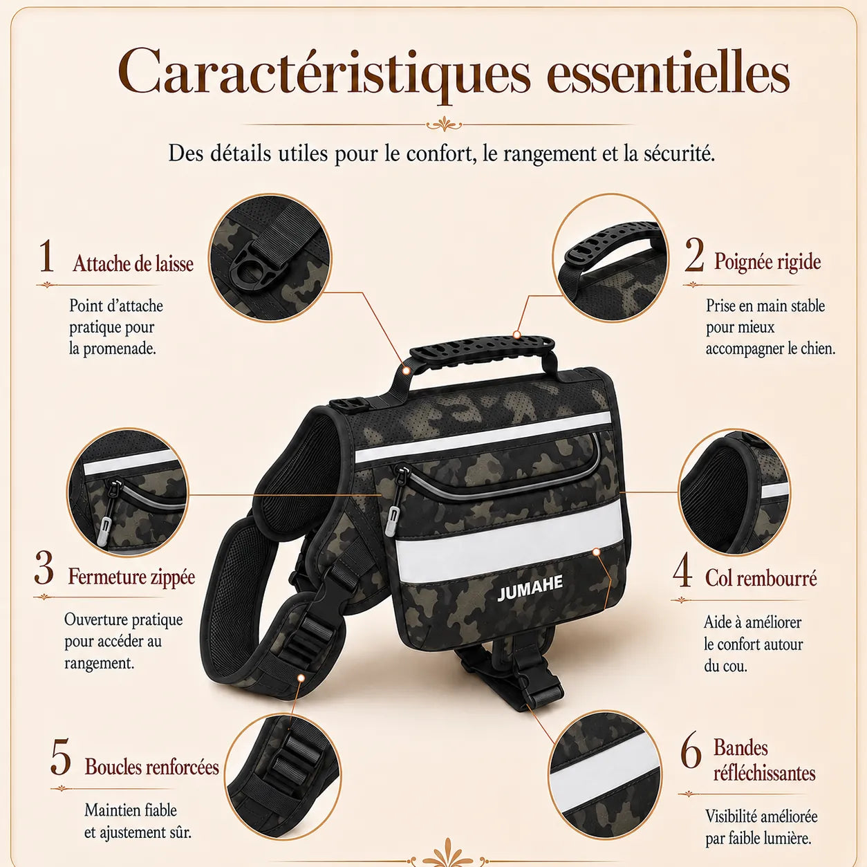 Harnais Randonnée Sacoche Camouflage