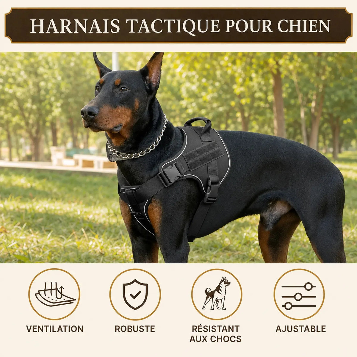 Harnais Tactique Chien Coloré - Avantages