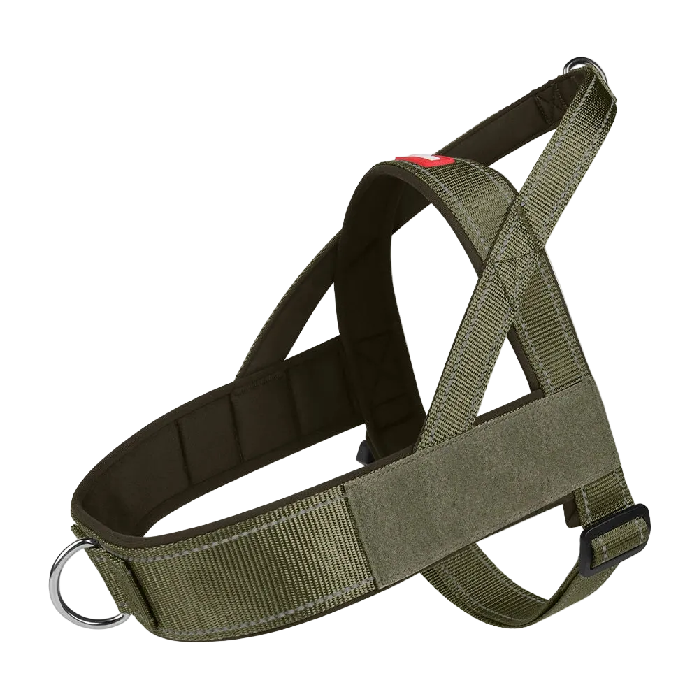 Harnais Chien Anti Traction Anti Fugue Kaki
