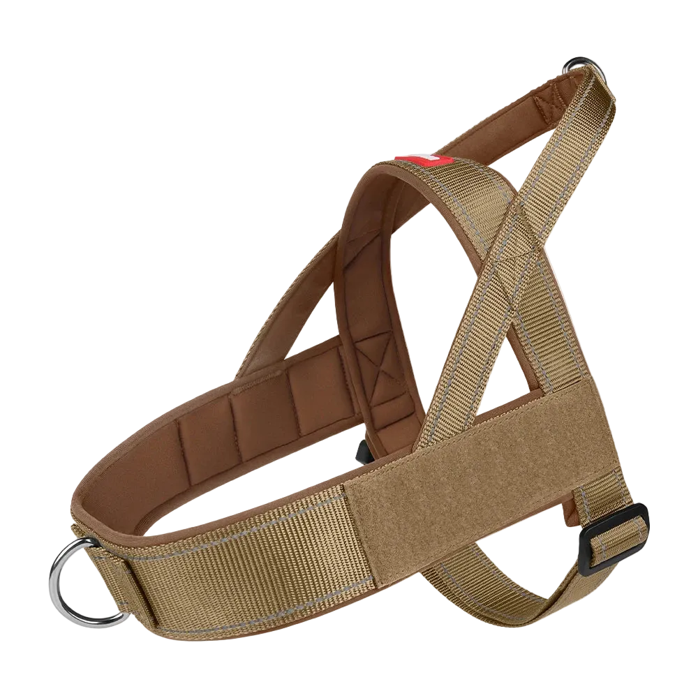 Harnais Chien Anti Traction Anti Fugue marron