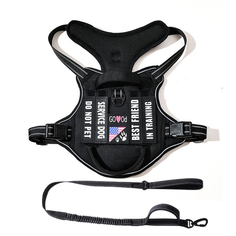 Harnais Tactique Chien Patchs