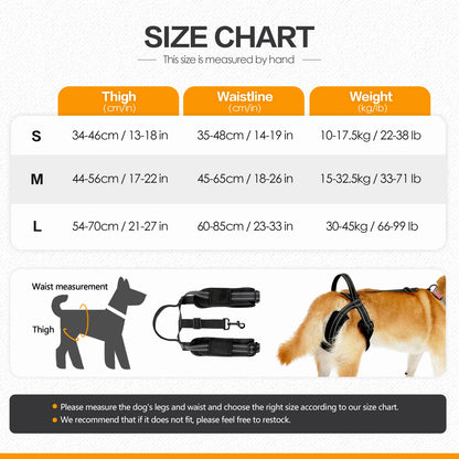 Sangle Chien Handicapé Noire