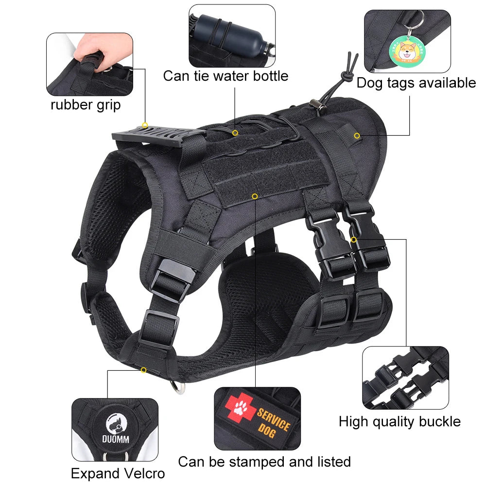 Harnais Tactique Chien Modulable