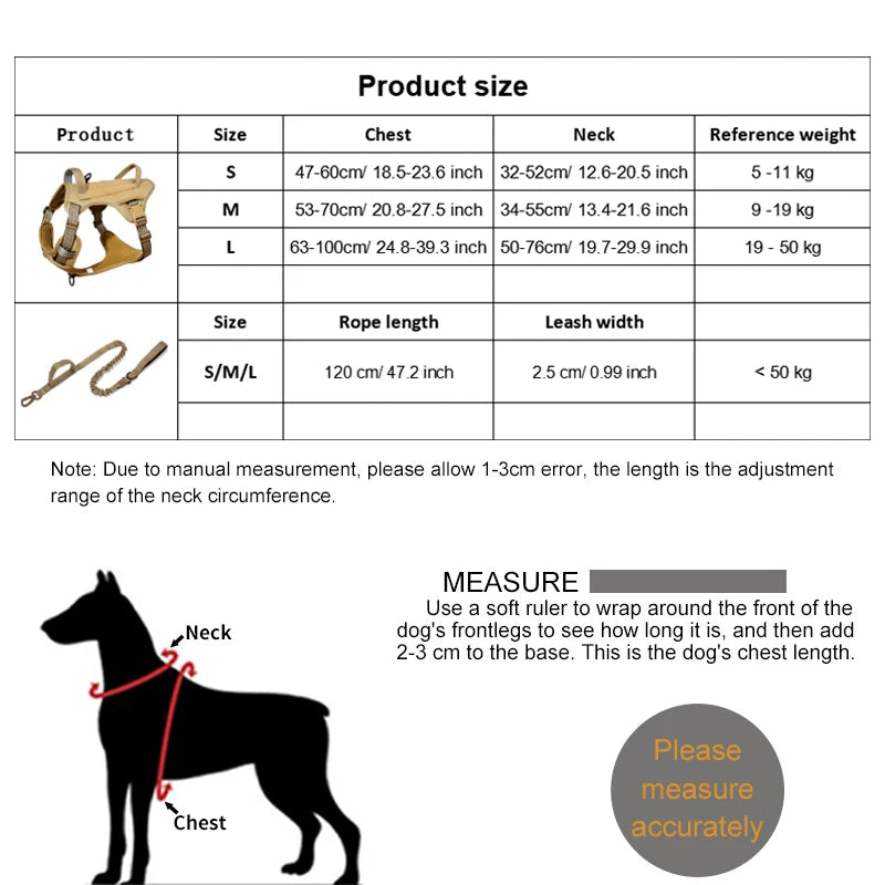 Harnais Tactique Chien Patchs