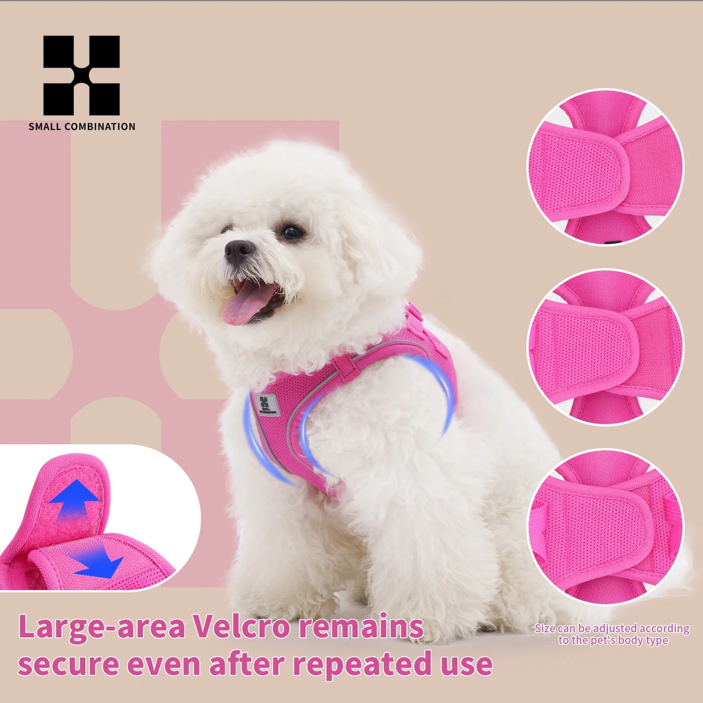Harnais Chiot Respirant Multicolore