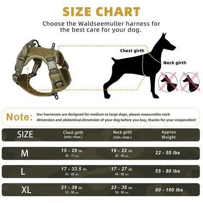 Harnais Chien Anti Traction Tactique