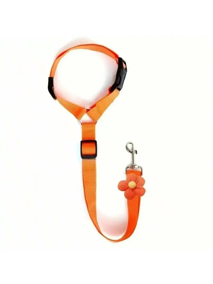 Attache chien voiture appuie-tête, coloris orange