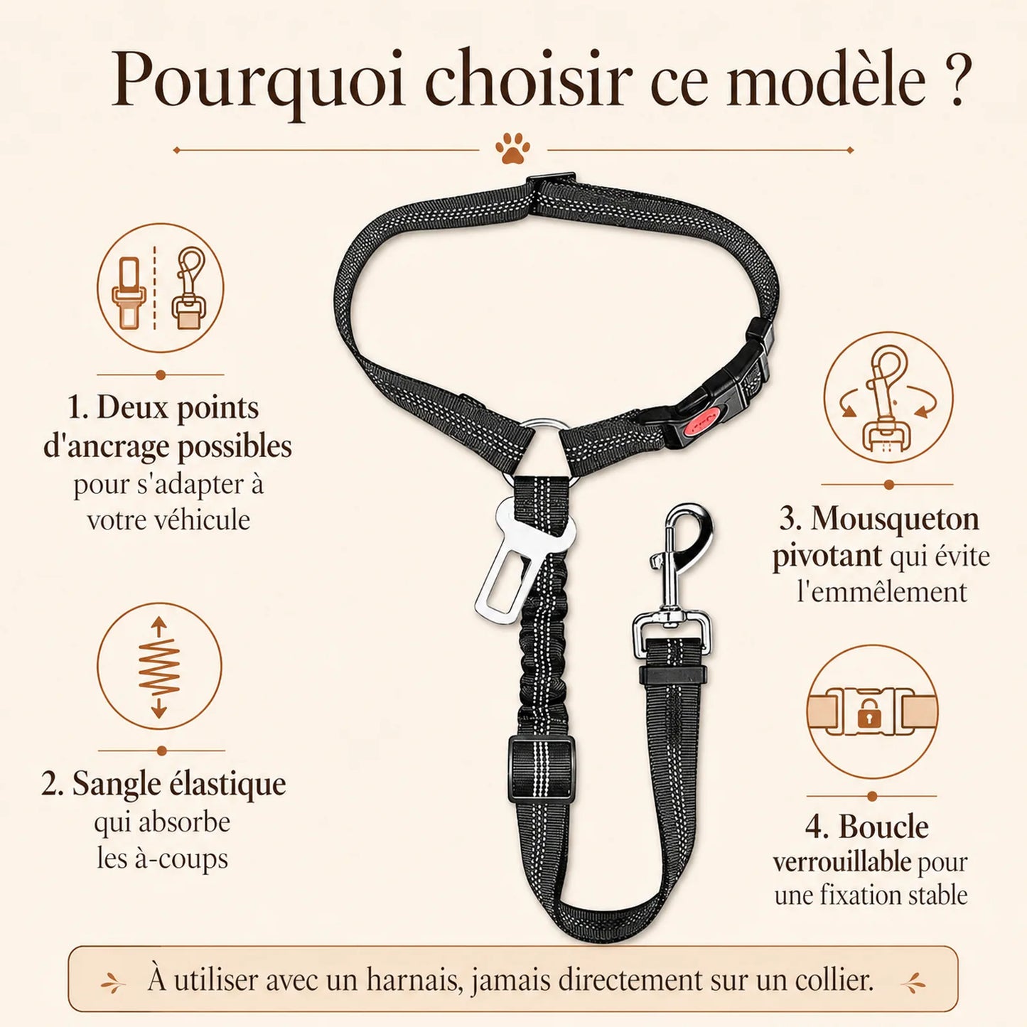 ceinture chien voiture 2 en 1 pourquoi choisir ce modele