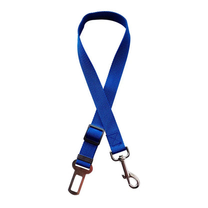 Ceinture de sécurité chien voiture élastique coloris bleu