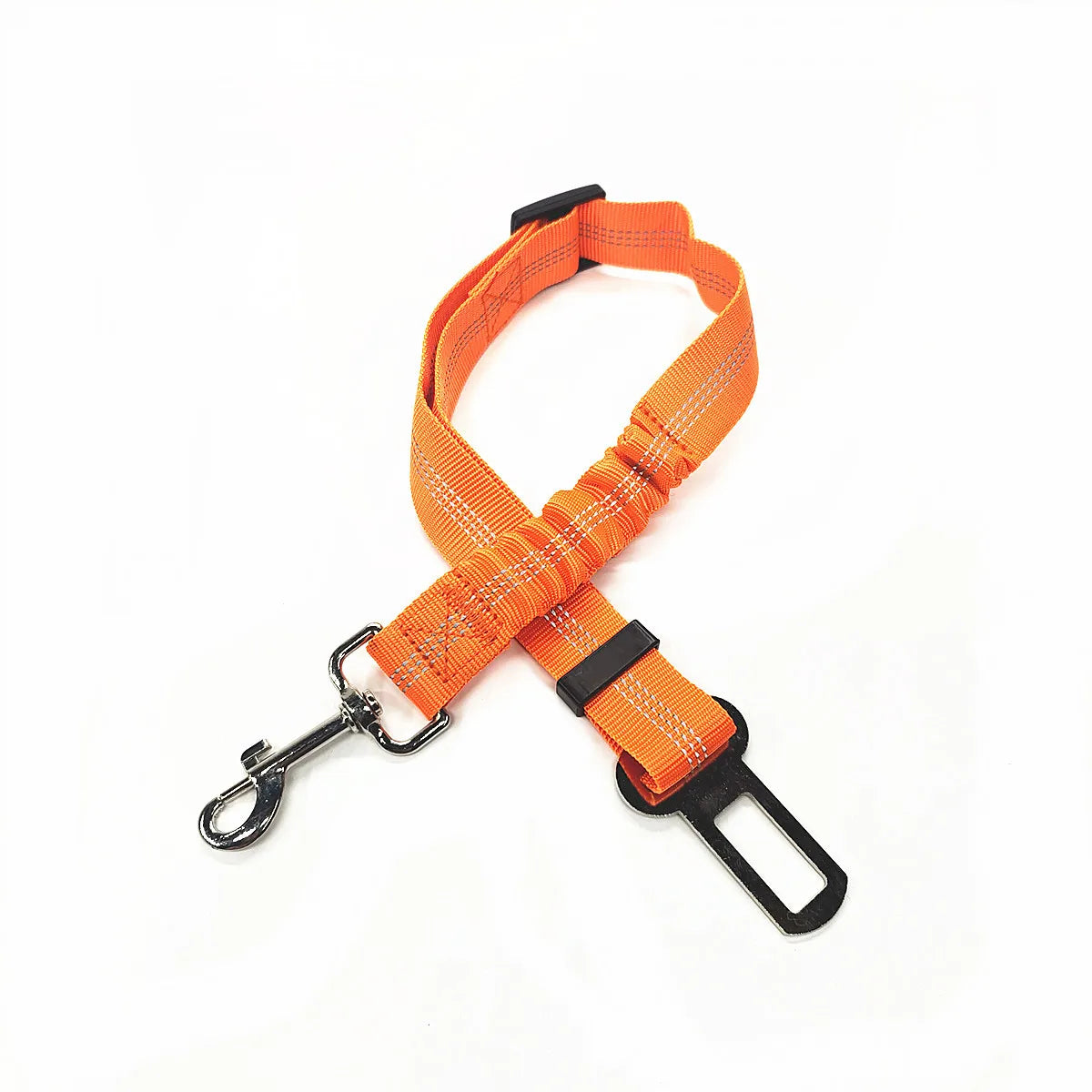 Ceinture de sécurité chien voiture élastique coloris orange