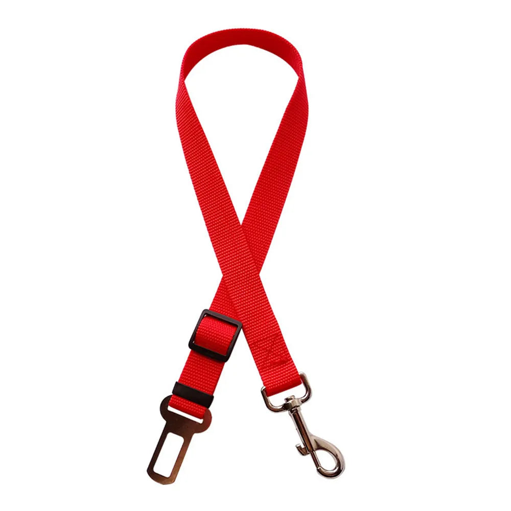 Ceinture de sécurité chien voiture élastique coloris rouge