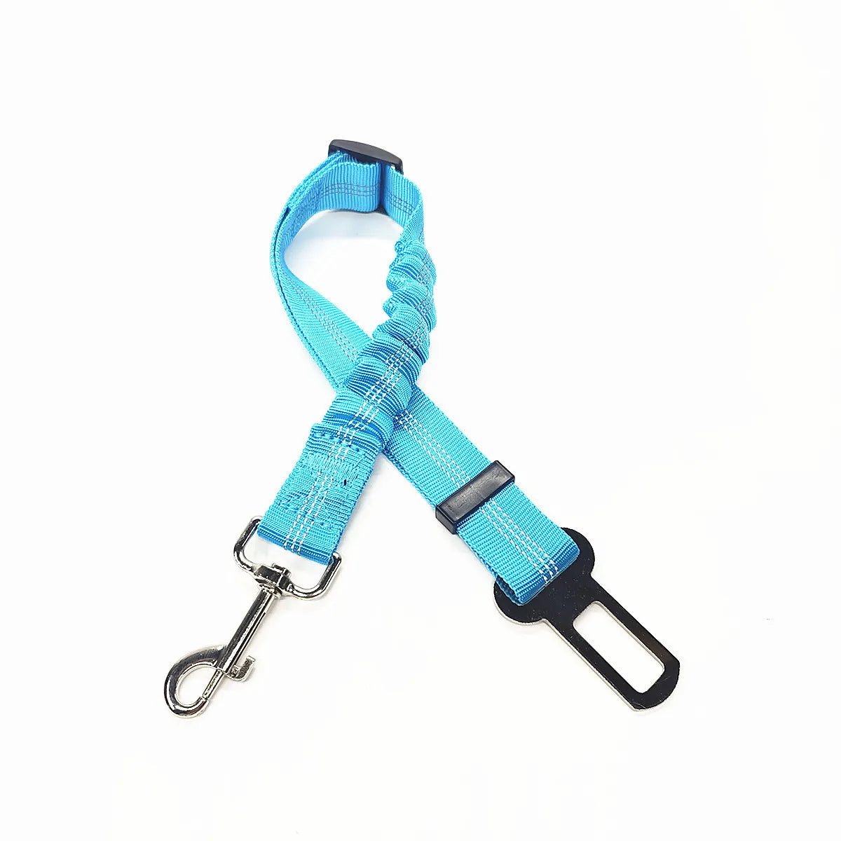 Ceinture de sécurité chien voiture élastique coloris turquoise, section extensible