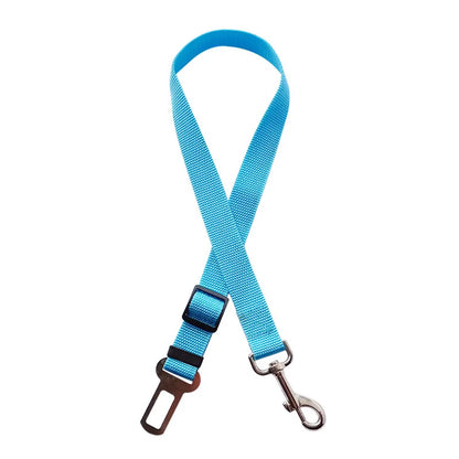 Ceinture de sécurité chien voiture élastique coloris turquoise