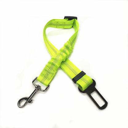 Ceinture de sécurité chien voiture élastique coloris vert anis