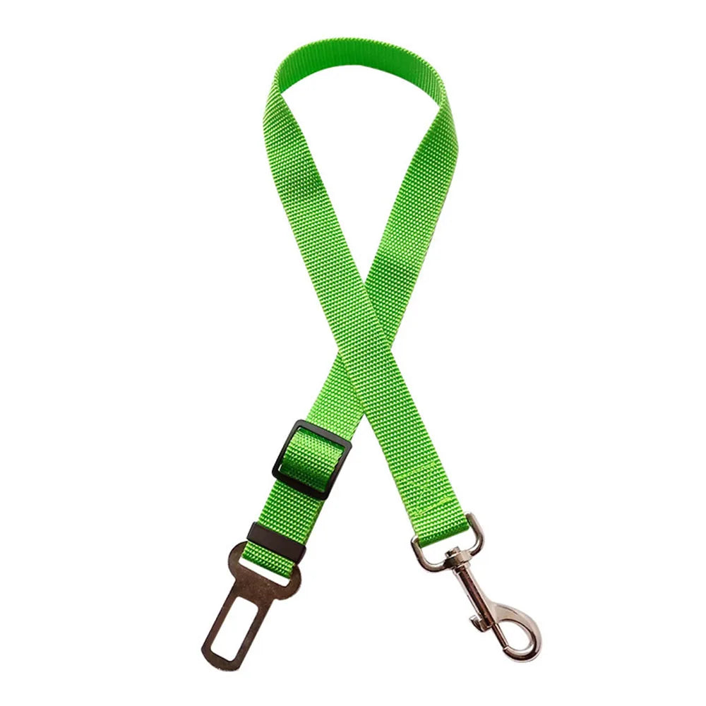 Ceinture de sécurité chien voiture élastique coloris vert