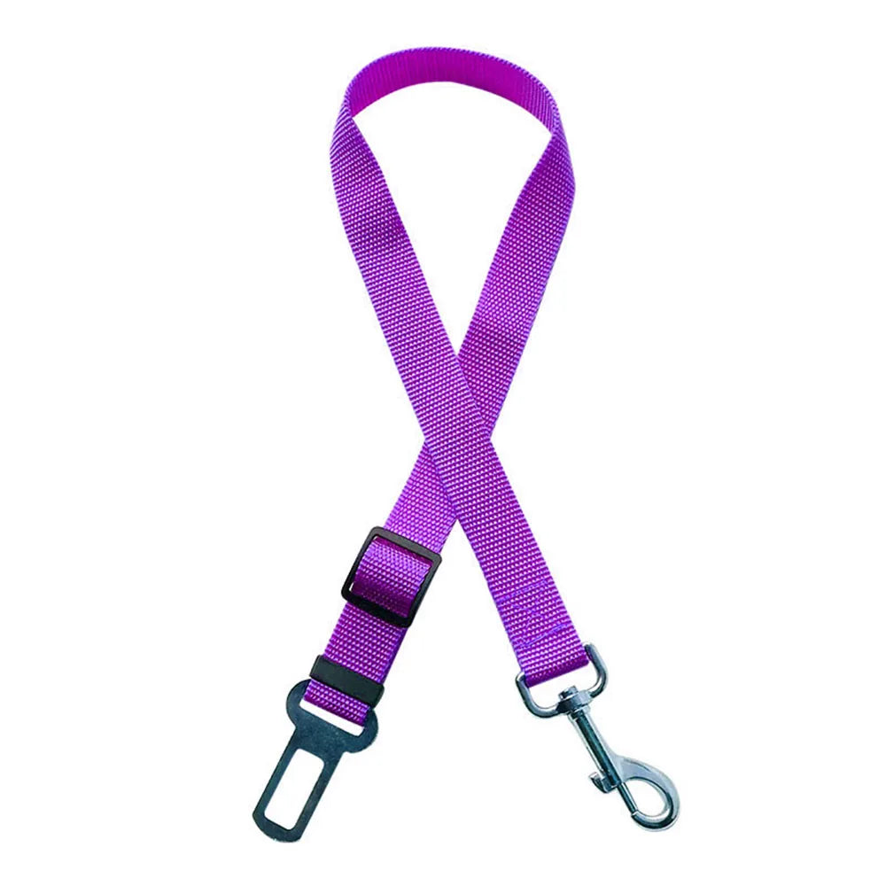 Ceinture de sécurité chien voiture élastique coloris violet