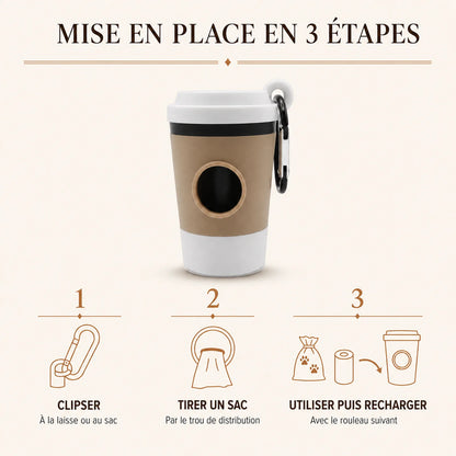 distributeur sacs crottes chien mise en place 3 etapes