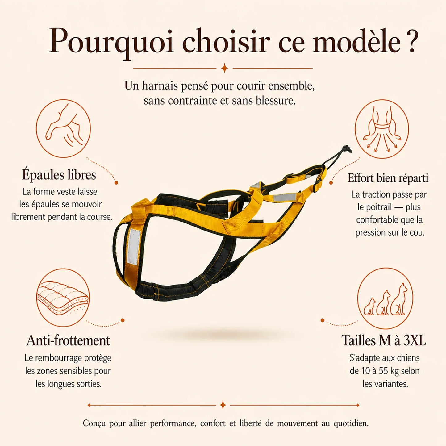 harnais canicross jaune pourquoi choisir ce modele
