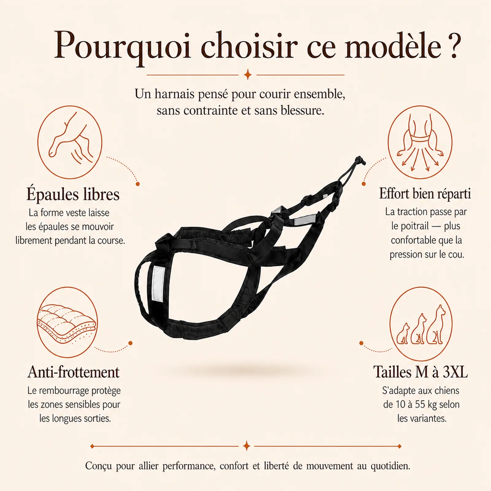 harnais canicross reflechissant noir pourquoi choisir ce modele