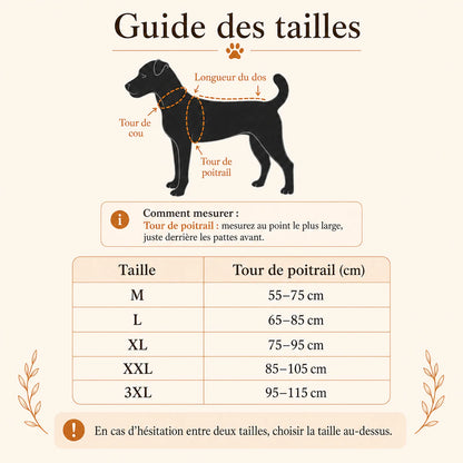 harnais canicross reflechissant rouge guide des tailles