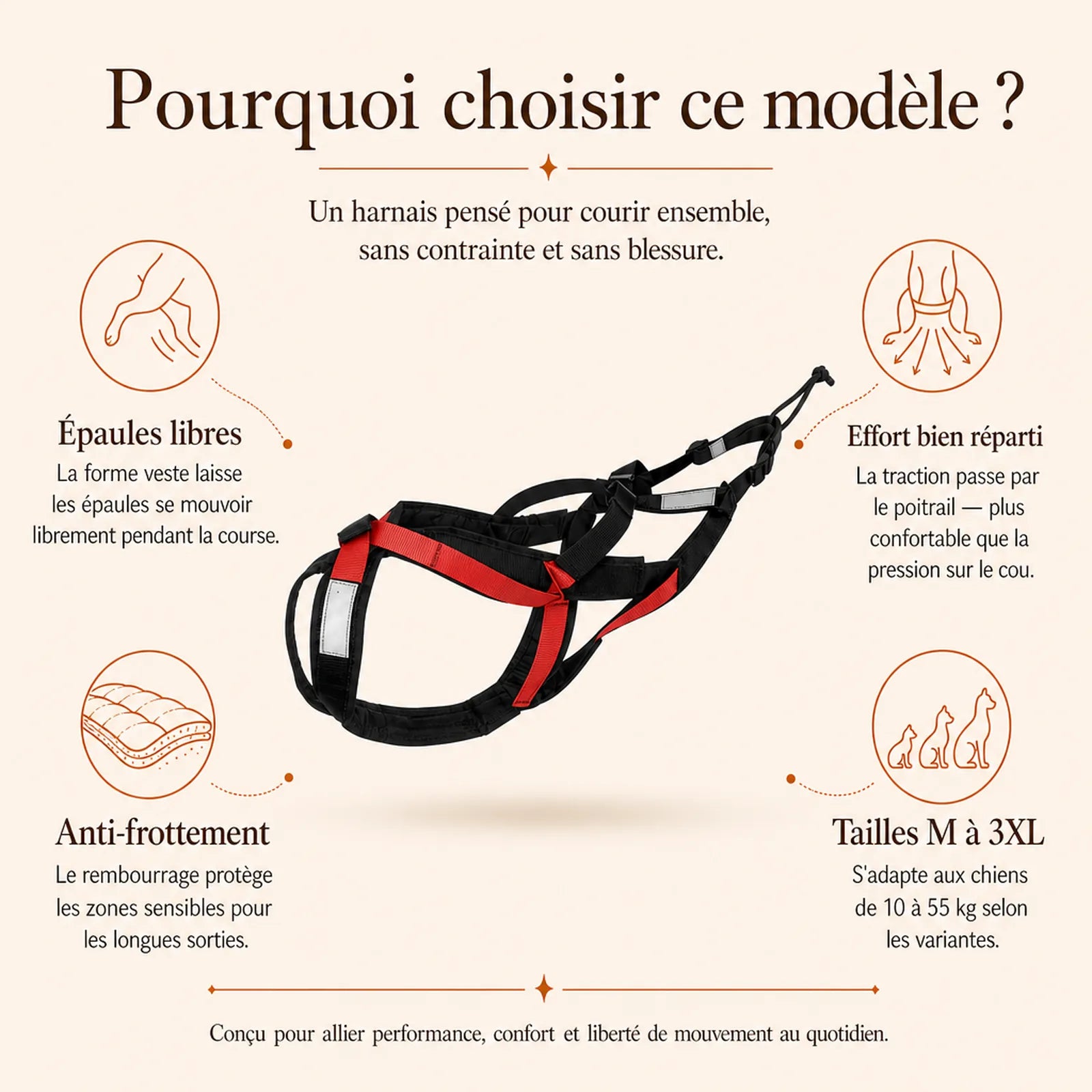 harnais canicross reflechissant rouge pourquoi choisir ce modele