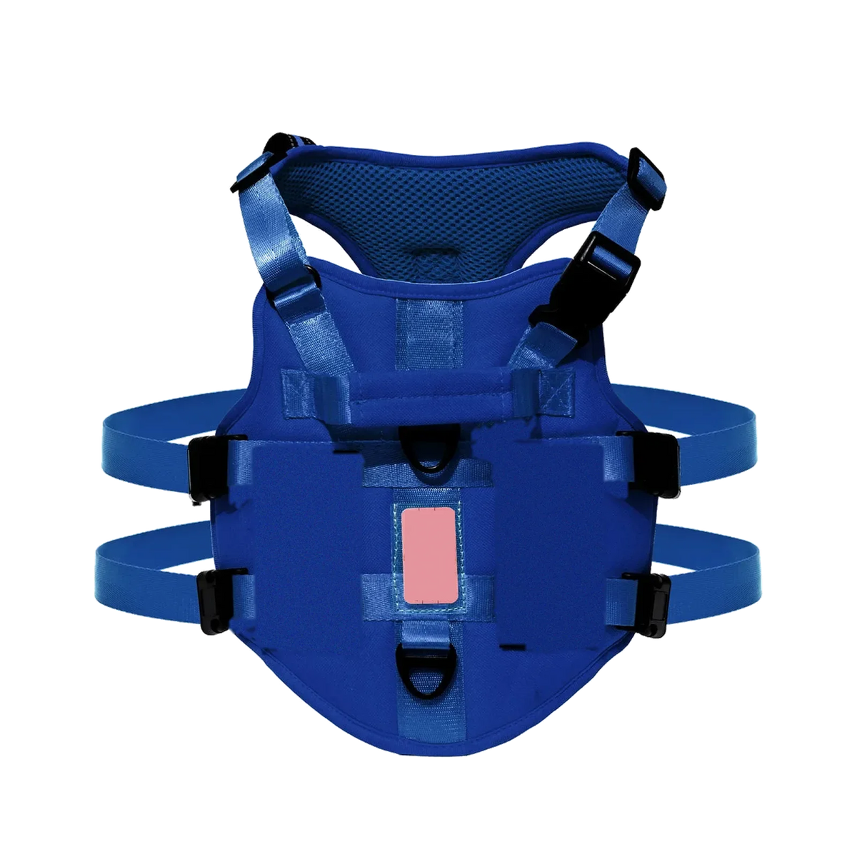 Harnais chien 3 points gilet, coloris bleu