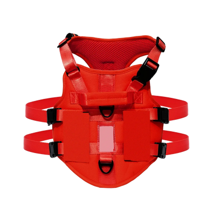 Harnais chien 3 points gilet, coloris rouge
