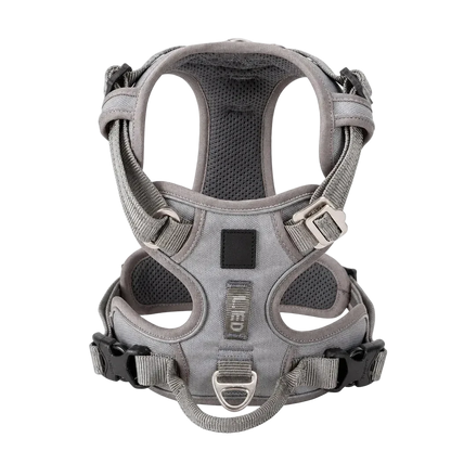 Harnais chien anti-traction ergonomique, coloris gris, vue produit