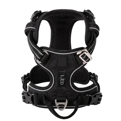 Harnais chien anti-traction ergonomique, coloris noir 2, vue produit