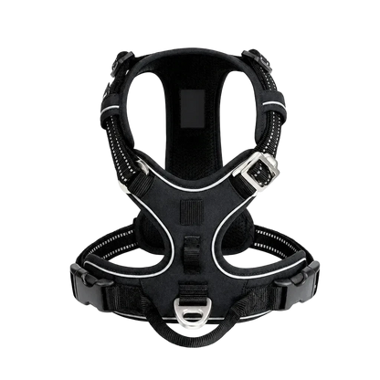 Harnais chien anti-traction ergonomique, coloris noir, vue produit