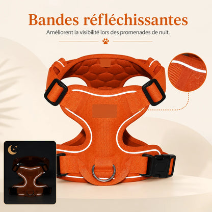 Harnais Chien Anti Traction Réfléchissant