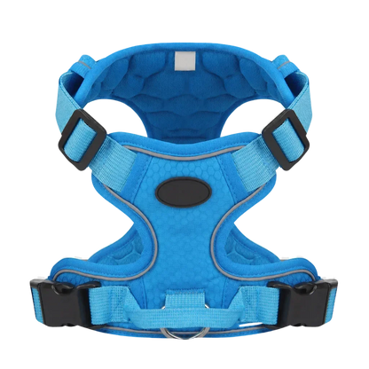Harnais Chien Anti Traction Réfléchissant coloris bleu