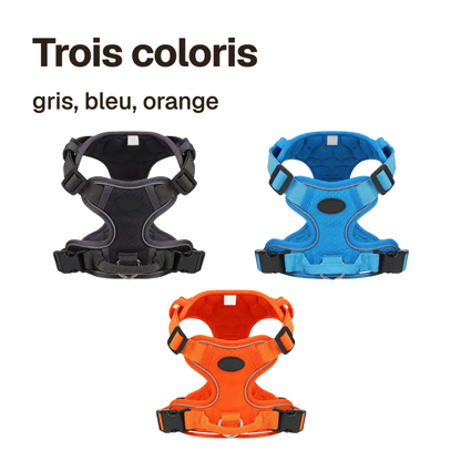 Les coloris du harnais chien anti traction réfléchissant