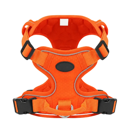 Harnais Chien Anti Traction Réfléchissant coloris orange