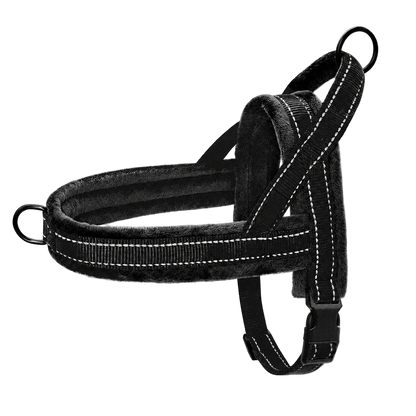 Harnais chien anti traction rembourré noir