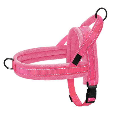 Harnais chien anti traction rembourré rose saumon
