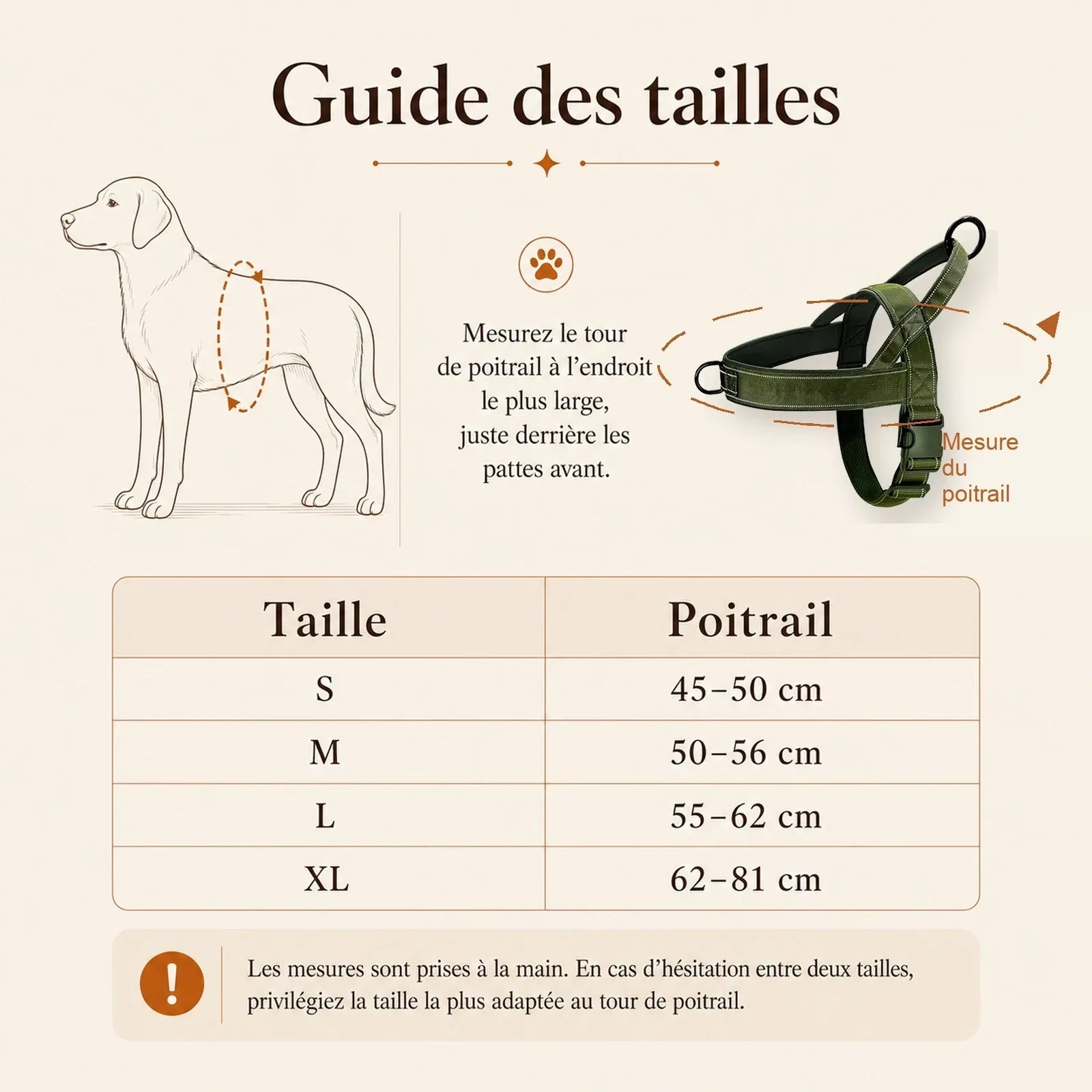 harnais chien anti traction renforce guide des tailles