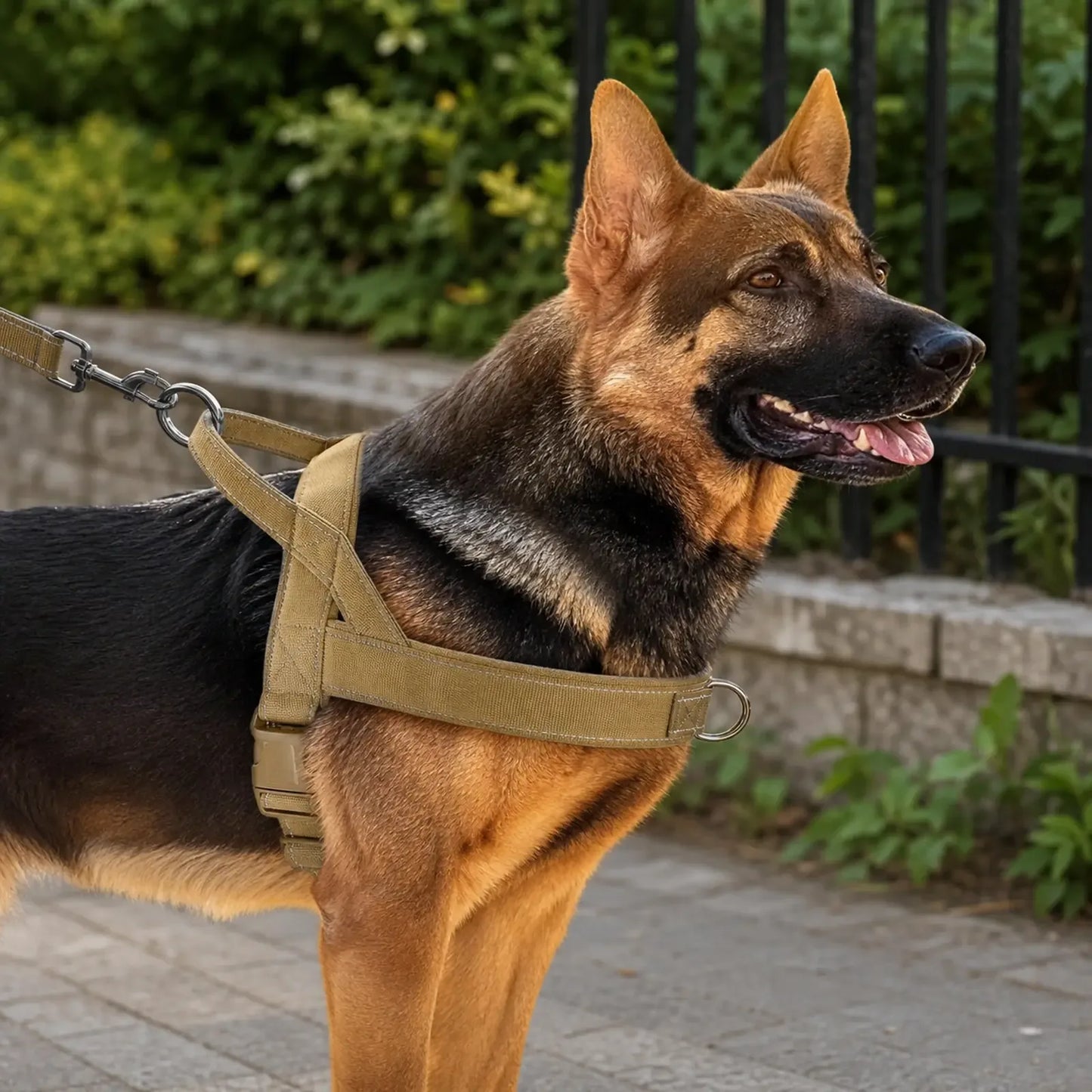 Harnais chien anti traction renforce porte par un chien