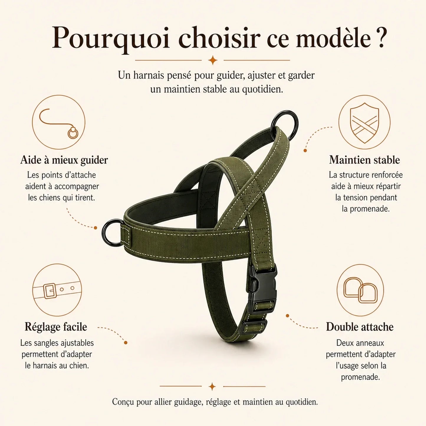 harnais chien anti traction renforce pourquoi choisir ce modele