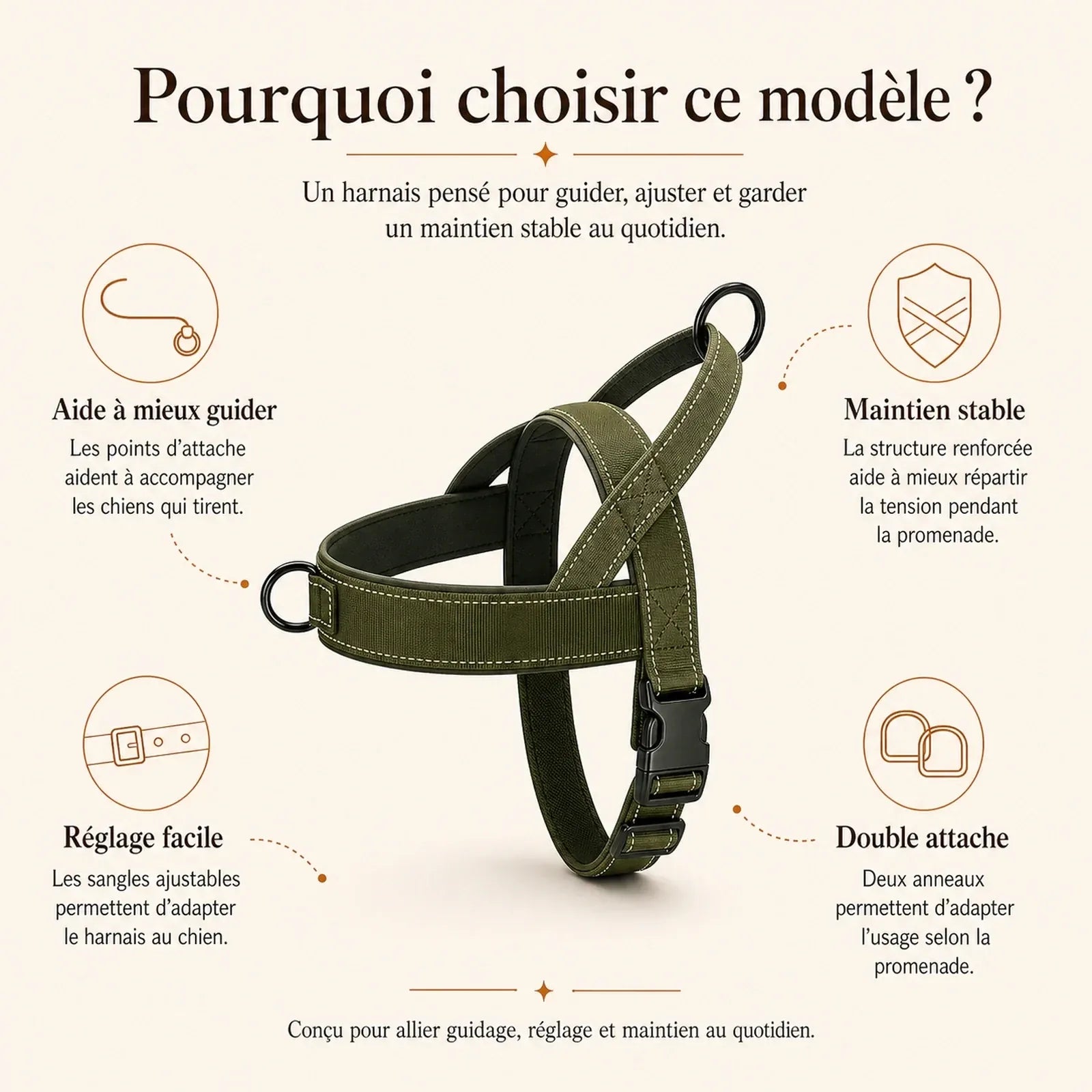 harnais chien anti traction renforce pourquoi choisir ce modele