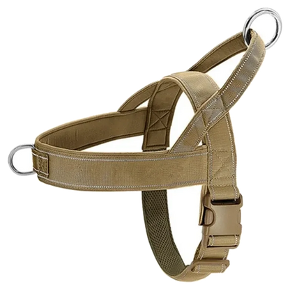 harnais chien anti traction renforce variante kaki detouree
