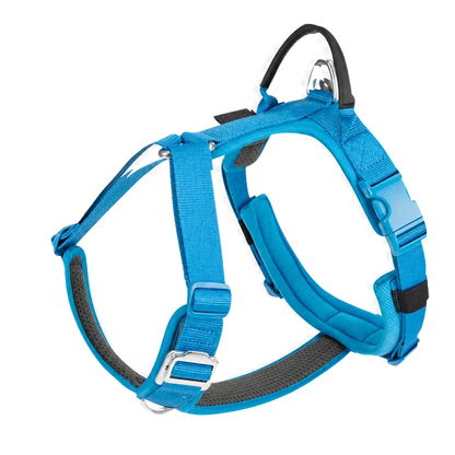 Harnais chien Anti Traction Sécurité coloris bleu