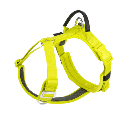 Harnais chien Anti Traction Sécurité coloris jaune fluo haute visibilité
