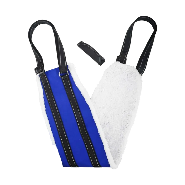 Harnais chien handicapé Bleu, vue du produit avec doublure moelleuse