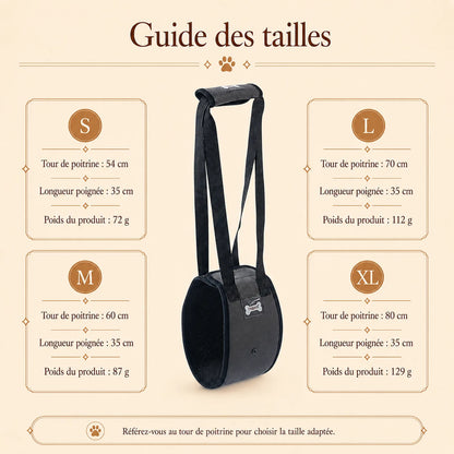 harnais chien handicape gris guide des tailles
