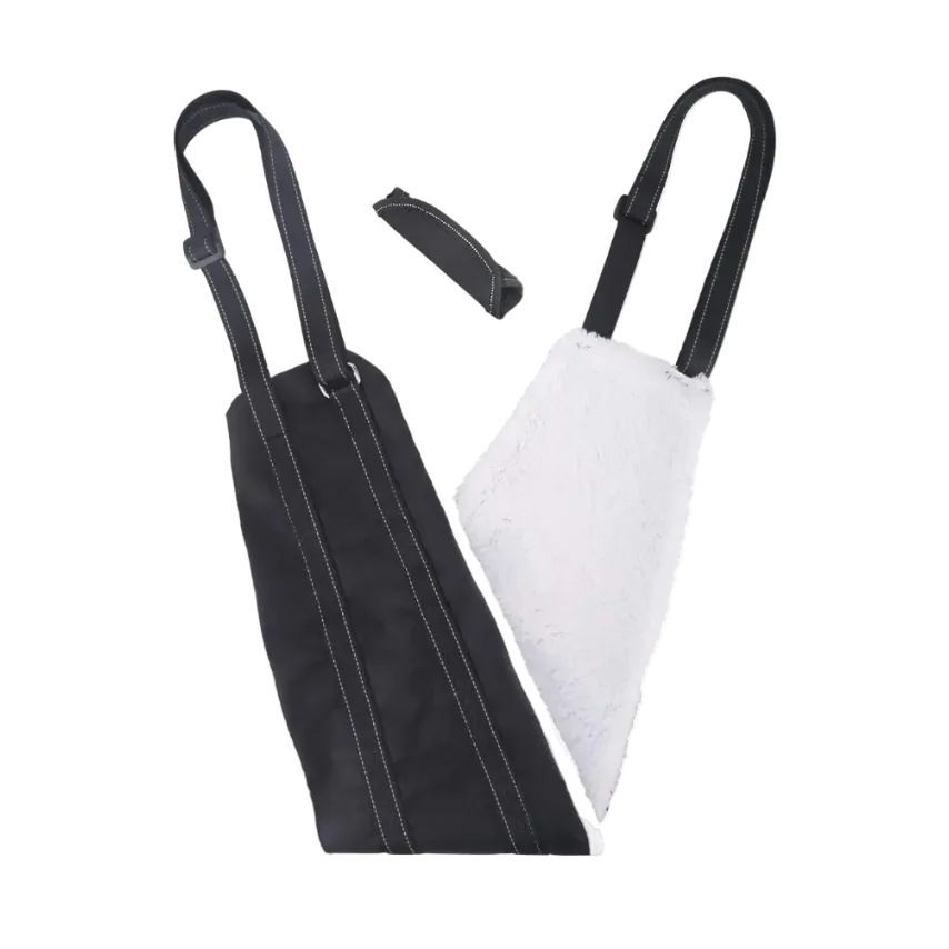 Harnais chien handicapé Noir, vue du produit avec doublure moelleuse blanche