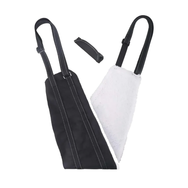 Harnais chien handicapé Noir, vue du produit avec doublure moelleuse blanche
