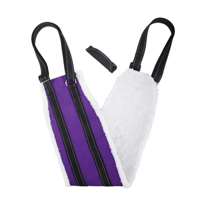 Harnais chien handicapé violet, vue du harnais de soutien avec doublure douce